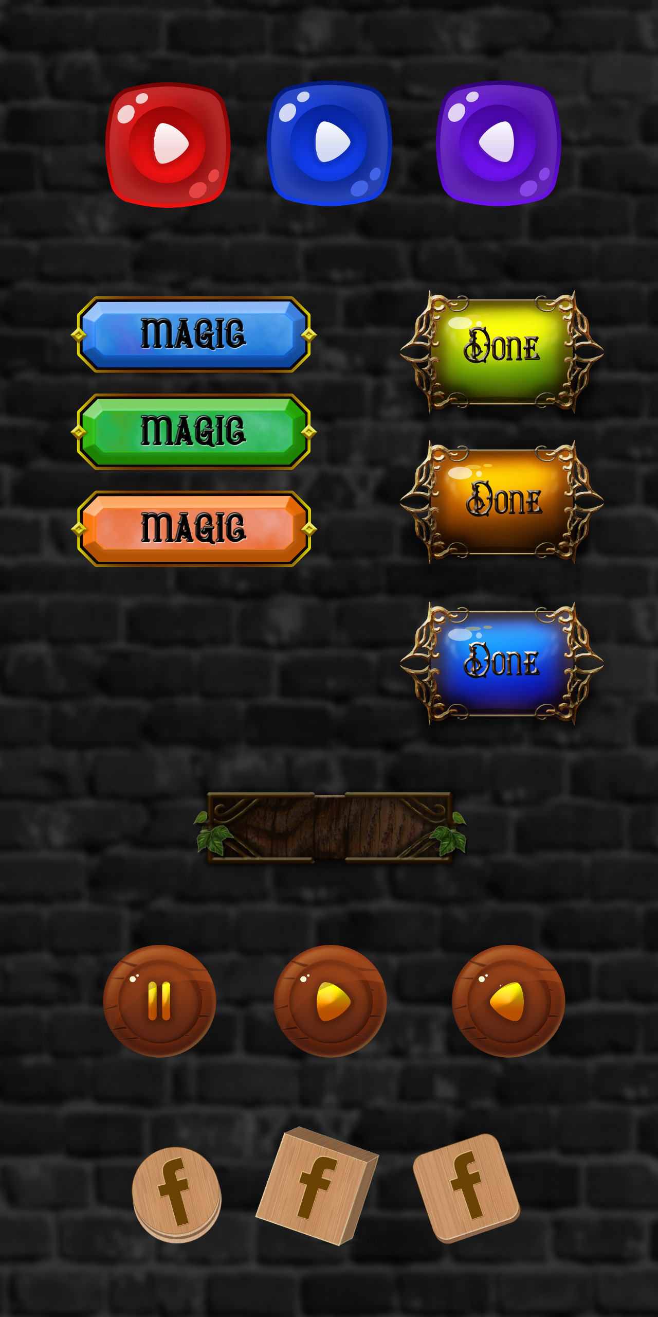 Game UI Buttons